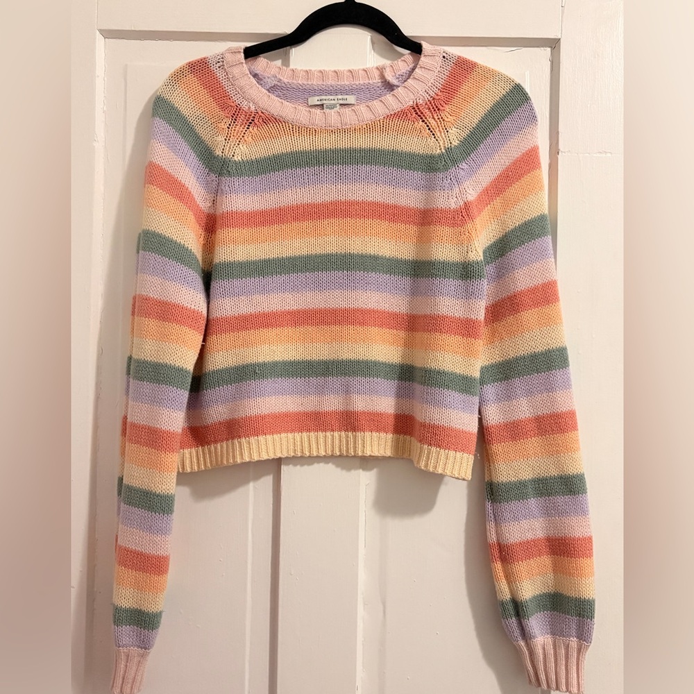 American Eagle Outfitters Pastel Striped Sweater